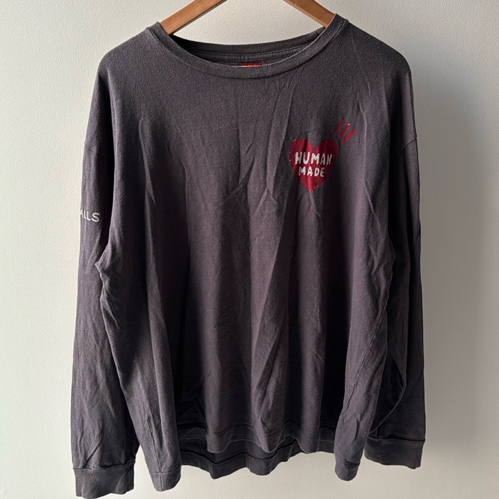 Human Made Long Sleeve Gray Gears for Futuristic Teenagers Size L